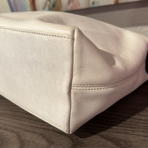 Coach Leather Mini Bag White Brown - Picture 7 of 11